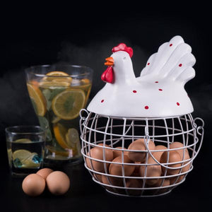 A Cream Egg Rooster Basket