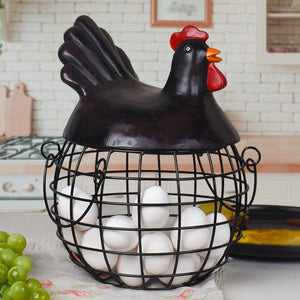 A Cream Egg Rooster Basket