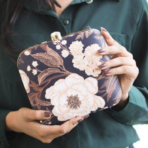 Big Floral Printed Clutch Bag