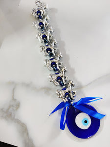 Seven Horse Evil Eye With Amulet Hanging