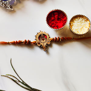 Wood Crafted Ganesha Rakhi