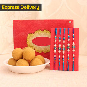 Rakhi With Besan Laddu