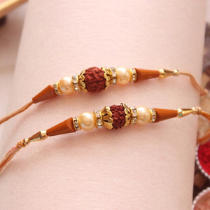 Rudraksha Designer Rakhi Set