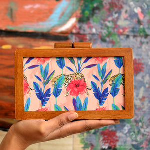 Wild Floral Forest Wood Clutches