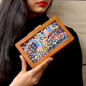 Colorful Creative Forest Wood Clutches
