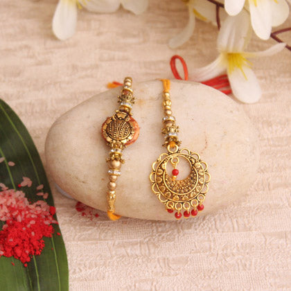 Glamour Golden Bhaiya Bhabhi Rakhi