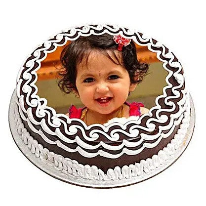 Cute Chocolate Photo Cake