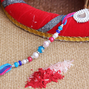 Sparkling Beaded Pearl Rakhi