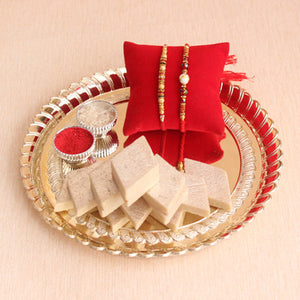 Thali With Kaju Barfi