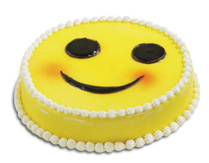 Smiley Butterscotch Photo Cake