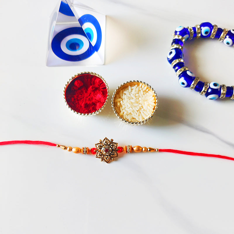 Flowerly Beads Rakhi