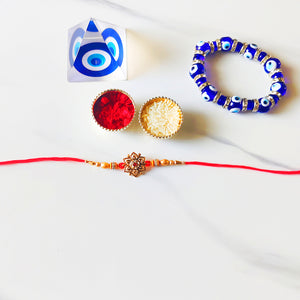 Flowerly Beads Rakhi