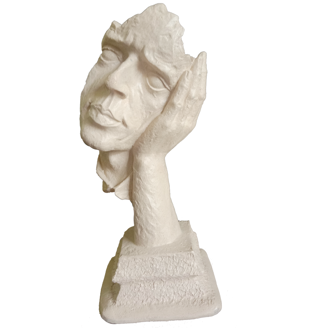 Abstract The Thinker Statue Face and Hand Statue for Home Decor