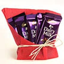5 Dairy Milk Chocolates 12gms each with gift wraping