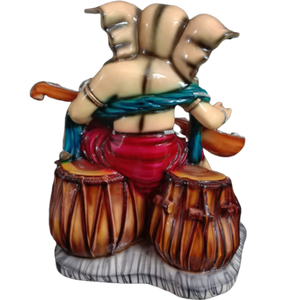 Adorable GANESHA IDOL PLAYING Sitar Musical Instrument for HOME DECOR