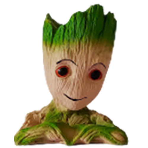 Set of 4 Groot Resin Tabletop Planter for Home Decor