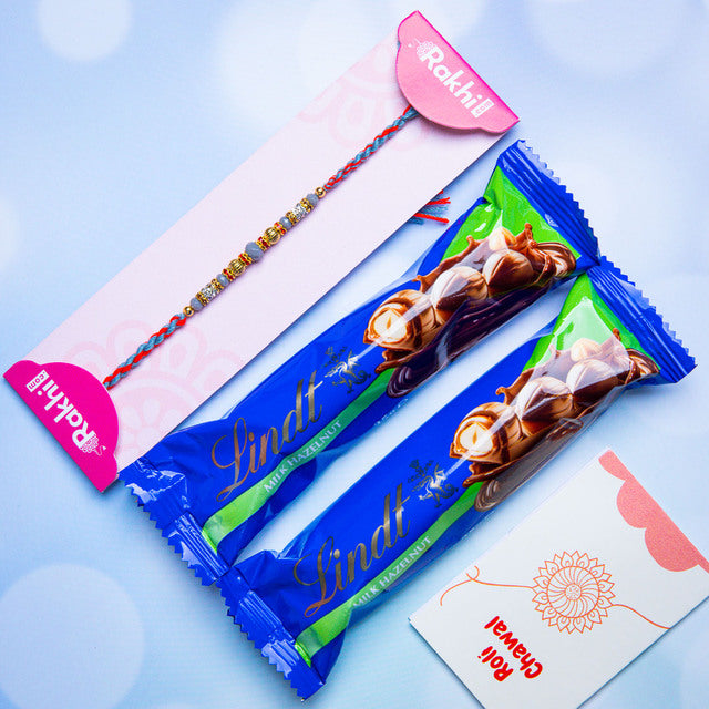 Grey Stone Rakhi & Chocolates - For Australia