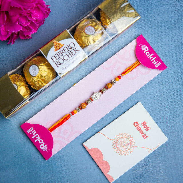 Hamsa Rakhi and Chocolates - For Australia