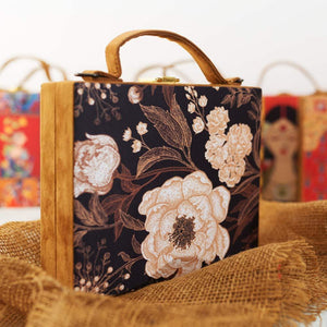 Big Floral Printed Vanity  Clutch Bag