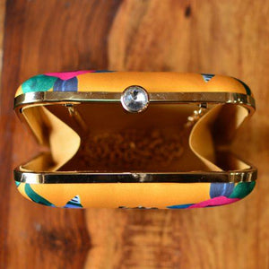 Lime Light Floral Printed Clutch