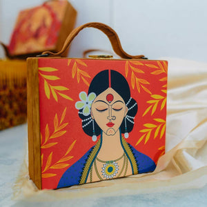 Madhubani Women Printed Vanity Style Clutch