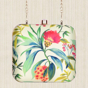 Vibrant Floral Printed Clutch