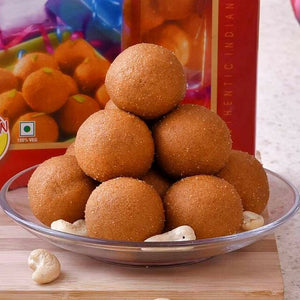 Fancy Stone Rakhi with Besan Laddu - For Australia