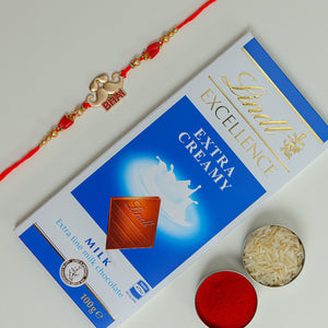 Designer Bhai Rakhi with Lindt Chocolate - For Canada