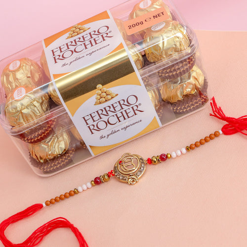 Ik Onkar Rakhi with Ferrero Rocher Chocolate - For Canada