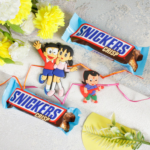 Two Kid's Rakhi with Chocolates - For UK