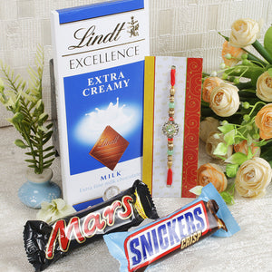 Diamond Rakhi with Chocolates - For UK