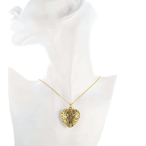Charismatic gold-plated, crystal-studded love heart pendant for girls and women