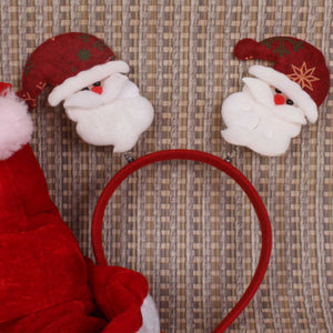 SANTA HAIR BAND WITH CAP WITH CHOCOLATE BISCUITS AND LINDT