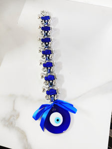 Seven Horse Evil Eye With Amulet Hanging