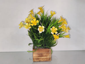 Artificial Yellow Flowers Pot