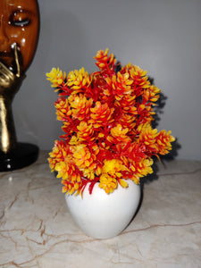 Artificial Red Flower Pot