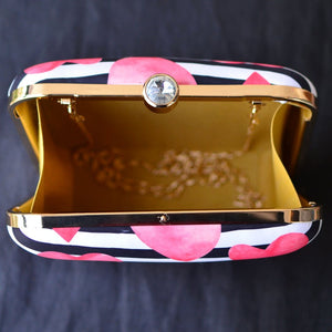 Blushing Hearts Printed Clutch