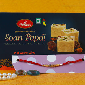 Traditional Soan Papdi Sweet Rakhi Hamper - For UK