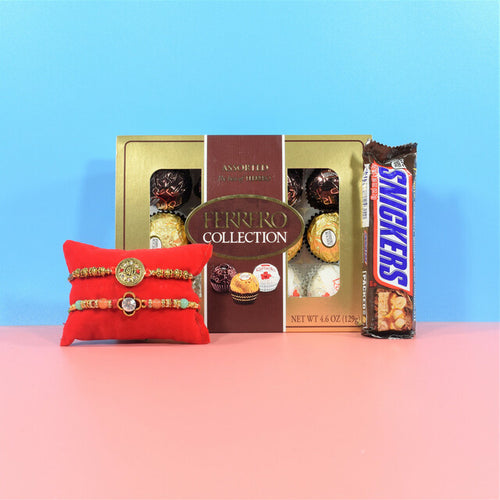 Ferrero Rocher Rakhi Chocolate Hamper - For USA