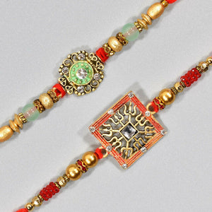 Adorable Bhaiya Rakhi Set Chocolate Hamper - For USA