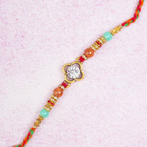 Diamond Beads Rakhi with Chocolate Hampers - For USA