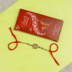 Royal Elegant Designer Rakhi with Chocolate - For USA