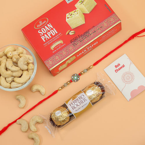 Sweet Choco Nut Rakhi Hamper - For Australia