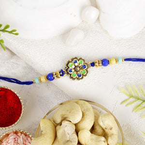Floral Rakhi with Cashew Nuts- For USA