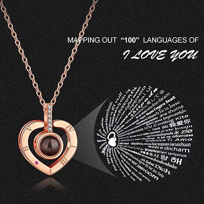 I love you necklace rose gold on sale