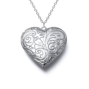 Rusting noway Fading Heart Photo Memory Locket Pendant, a Valentine's Day Gift for Women and Girls