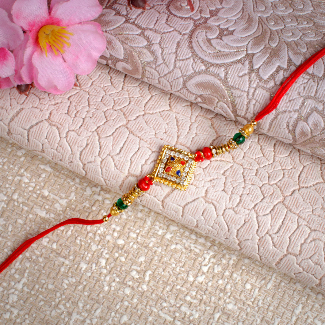 Diamond Golden Works Rakhi - For Canada