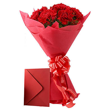Carnations N Greeting Card