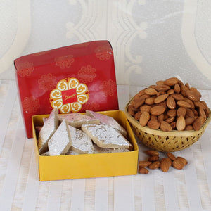 KAJU KATLI WITH ALMOND