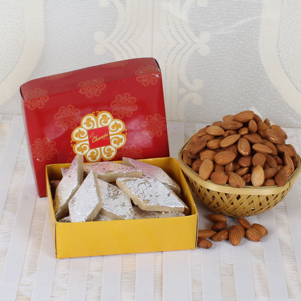KAJU KATLI WITH ALMOND